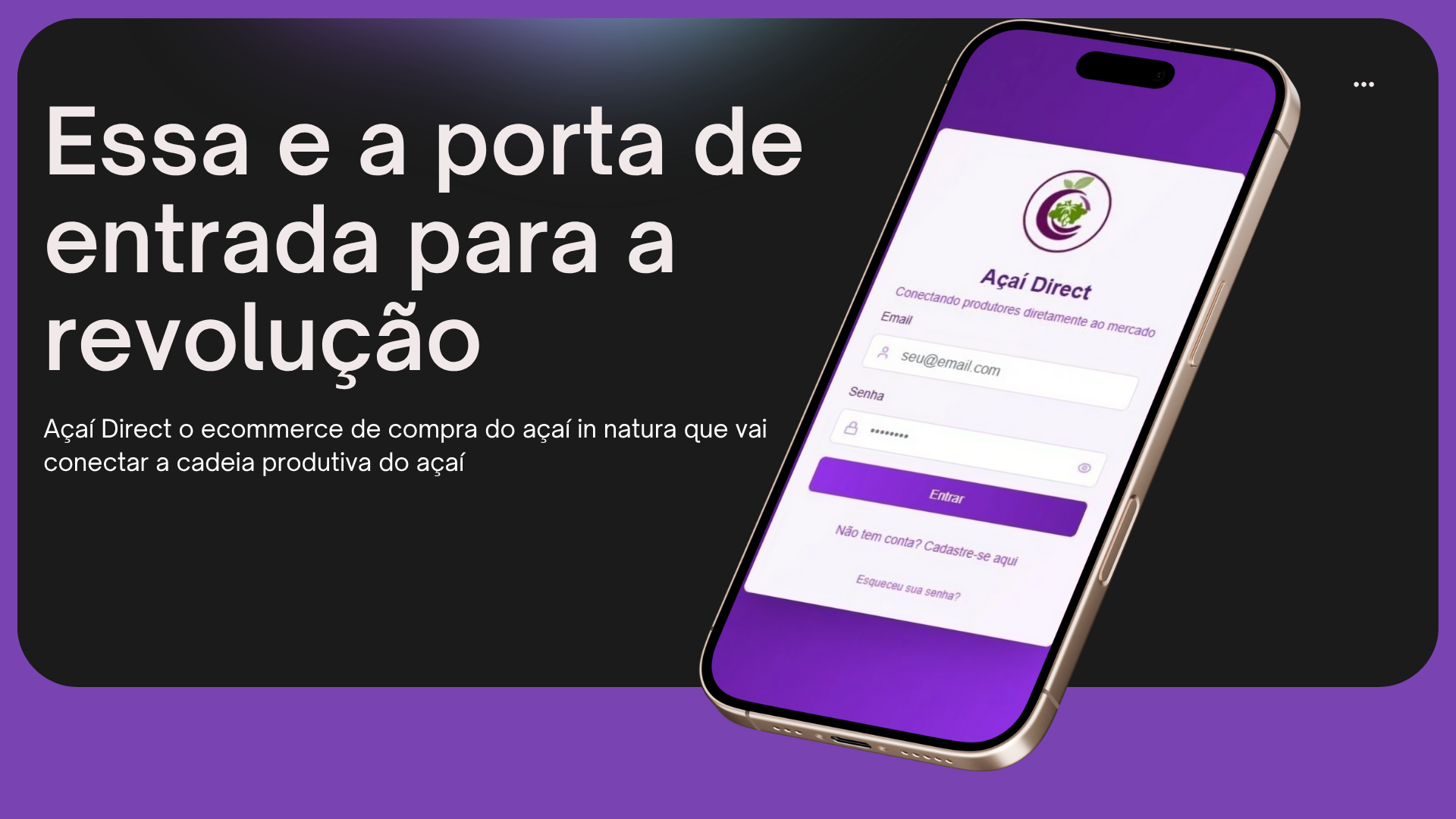 Tela de Login - Açaí Direct